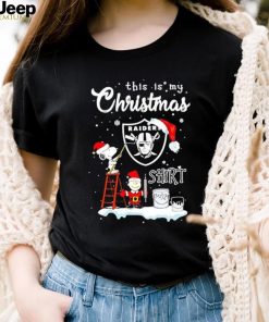 Snoopy and Charlie Brown NFL Las Vegas Raiders This Is My Christmas T Shirt