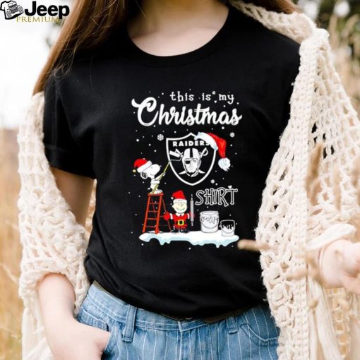 Snoopy and Charlie Brown NFL Las Vegas Raiders This Is My Christmas T Shirt