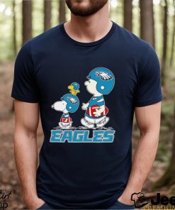 Snoopy and Charlie Brown Philadelphia Eagles football The Peanuts characters gift shirt