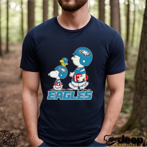 Snoopy and Charlie Brown Philadelphia Eagles football The Peanuts characters gift shirt