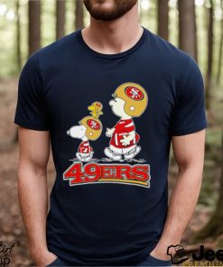 Snoopy and Charlie Brown San Francisco 49ers football The Peanuts characters gift shirt