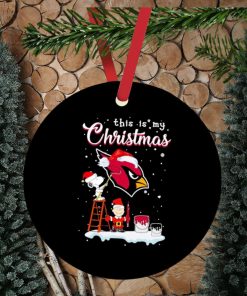 Snoopy and Charlie Brown Santa Arizona Cardinals this is my Christmas ornament