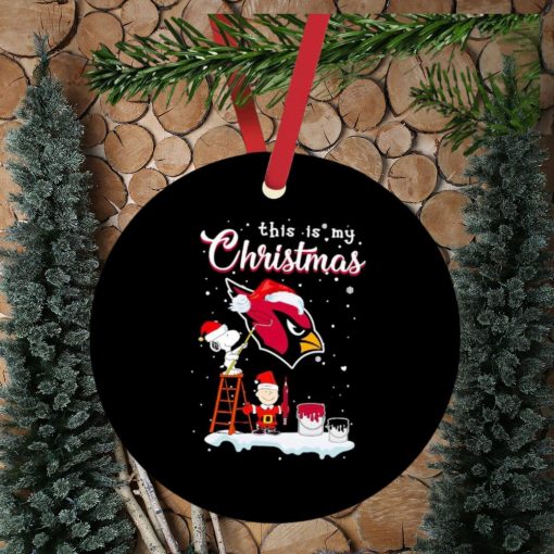 Snoopy and Charlie Brown Santa Arizona Cardinals this is my Christmas ornament