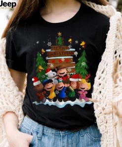 Snoopy and Charlie Brown merry Christmas Shirt, Ladies shirt, Peanut Christmas Shirt