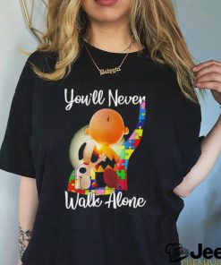 Snoopy and Charlie Brown you’ll never walk alone shirt