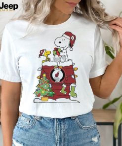 Snoopy and Woodstock Christmas gift for fans miamI heat NBA xmas tree shirt