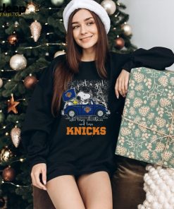 Snoopy and Woodstock Peanuts Just A Girl Who Lover Christmas And Love New York Knicks shirt