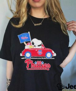 Snoopy and Woodstock Riding Car Philadelphia Phillies Flag 2023 Shirt