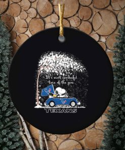 Snoopy and Woodstock Texans winter it’s most wonderful time of the year ornament