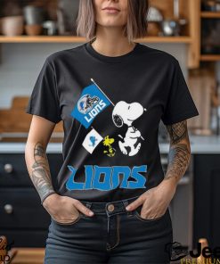 Snoopy and Woodstock detroit lions flag helmet Shirt