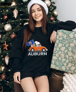 Snoopy and Woodstock driving car Auburn Tigers shirt