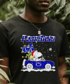 Snoopy and Woodstock driving car Penn State Christmas shirt