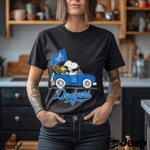 Snoopy and Woodstock riding car Los Angeles Dodgers 2023 shirt