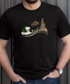 Snoopy and Woodstock santa merry christmas shirt