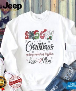 Snoopy hat santa christmas making memories together love mom merry christmas shirt