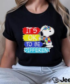 Snoopy it’s ok to be different autism shirt