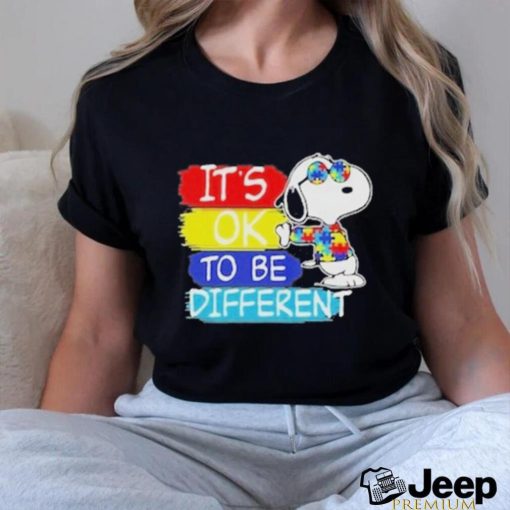 Snoopy it’s ok to be different autism shirt