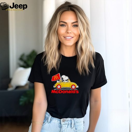 Snoopy riding car McDonald’s shirt