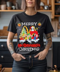 Snoopy santa and Woodstock merry McDonald’s christmas T Shirt