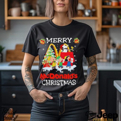 Snoopy santa and Woodstock merry McDonald’s christmas T Shirt