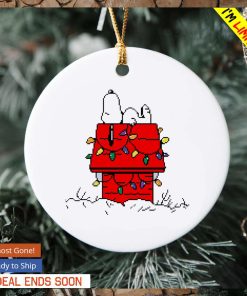 Snoopy sleeping merry Christmas ornament