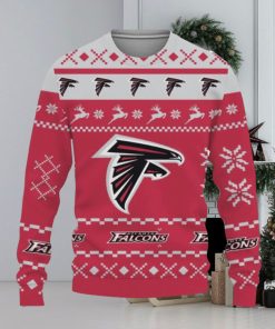 Snow Santa Pattern Logo Atlanta Falcons Christmas Tree Knitted Christmas 3D Sweater Gift Holidays