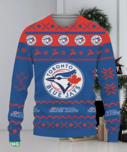 Snow Santa Pattern Logo Toronto Blue Jays Christmas Tree Knitted Christmas Sweater Gift Holidays