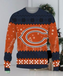Snow Team Logo Chicago Bears Gifts For Fan Christmas Tree Ugly Christmas Sweater Gift Holidays