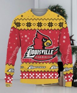 Snow Team Logo Louisville Cardinals Gifts For Fan Christmas Tree Ugly Xmas Sweater