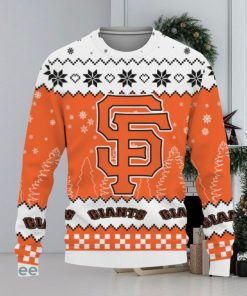 Snow Team Logo San Francisco Giants Gifts For Fan Christmas Tree Knitted Christmas Sweater