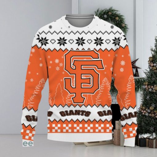 Snow Team Logo San Francisco Giants Gifts For Fan Christmas Tree Knitted Christmas Sweater