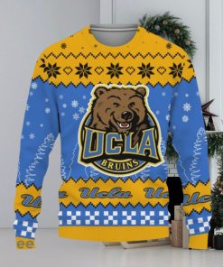 Snow Team Logo UCLA Bruins Gifts For Fan Christmas Tree Knitted Christmas Sweater AOP