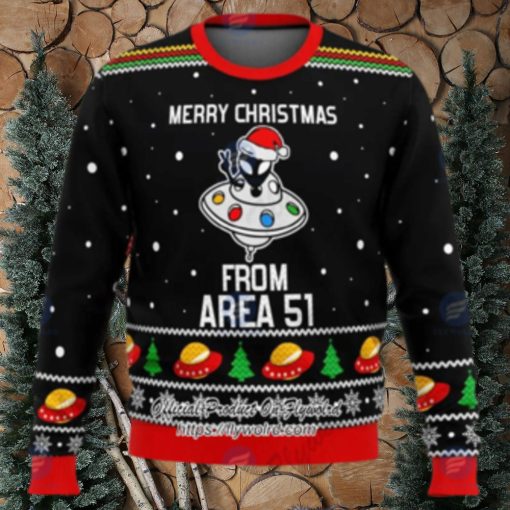 Snowflakes Merry Xmas From Area 51 Ugly Christmas Sweater