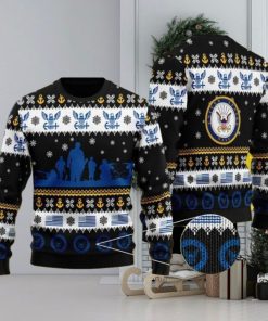 Snowflakes US Navy Soldier Christmas Ugly Sweater 3D