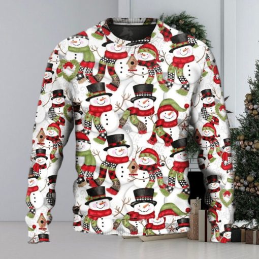 Snowman Family Happy Ugly Christmas Sweater