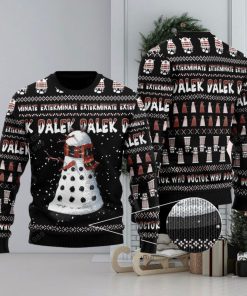 Snowy Dalek Doctor W.ho Knitted Christmas 3D Sweater Gift Holidays