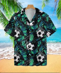 Soccer Grunge Urban Pattern Tropical Hawaiian Shirt For Men And Women