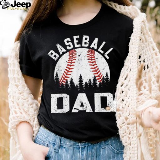 Softball Baseball Dad Retro Vintage Gift Ball Father’s Day Crewneck Sweatshirt