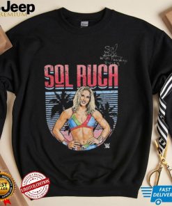 Sol Ruca Autographed & Inscribed Event Worn Superstar T Shirt