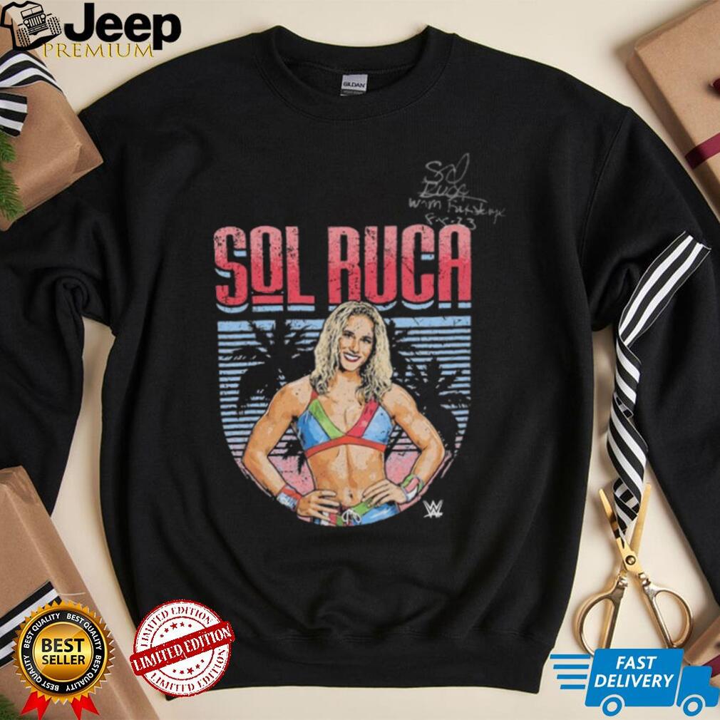Sol Ruca Autographed & Inscribed Event Worn Superstar T Shirt