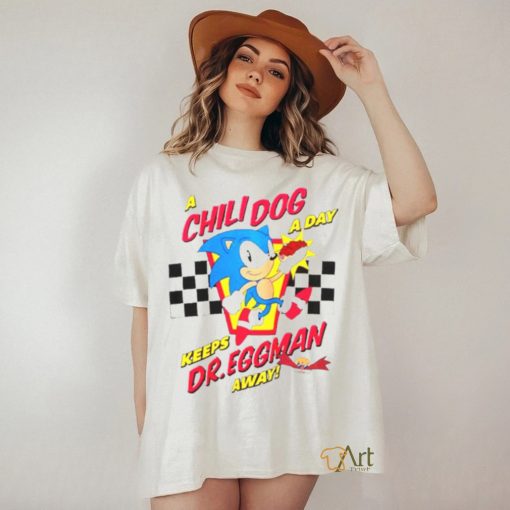 Sonic the Hedgehog Checkered Chili Dog shirt