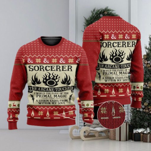 Sorcerer Class Dungeons & Dragons Ugly Gift Christmas 3D Sweater For Men And Women