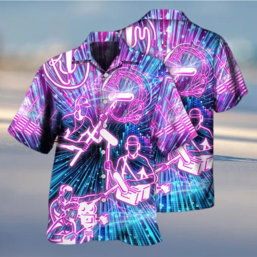 Sound Engineer Neon Style Hawaiian Shirt