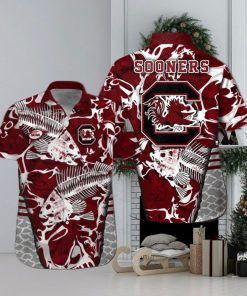 South Carolina Gamecocks Fishing Short Sleeve Button Up Tropical Hawaiian Shirt