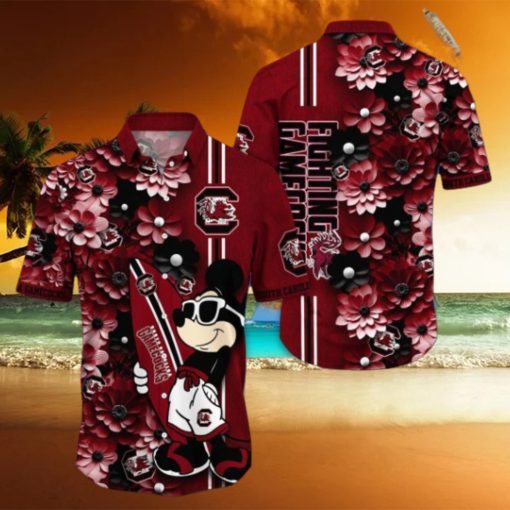 South Carolina Gamecocks Hawaiian Shirt Mickey Love Surfing Trending Summer Gift