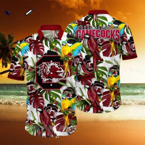 South Carolina Gamecocks NCAA Floral 3D Full Print Hawaiian Shirt