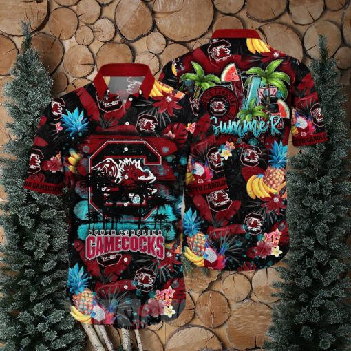South Carolina Gamecocks NCAA Flower Unisex Full Printed Hawaiian Shirt