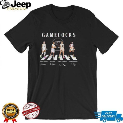 South Carolina Gamecocks football abbey road aliyah boston zia cooke signatures shirt