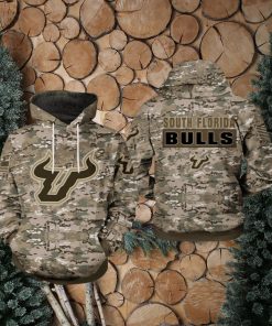 South Florida Bulls NCAA Camo Veteran 3D Printed Hoodie