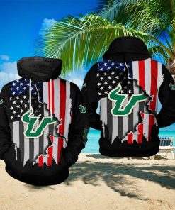 South Florida Bulls NCAA US Flag 3D Printed Hoodie